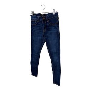 Express Jeans Mid Rise Legging Denim Dark Blue 5-Pocket Cotton Blend size 4S